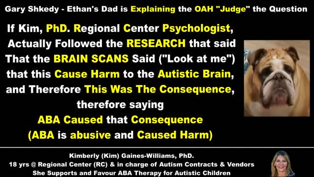 ABA "Therapy" is Abuse for Autistic Children, Look at me program- Regional Center - UnFair Hearing