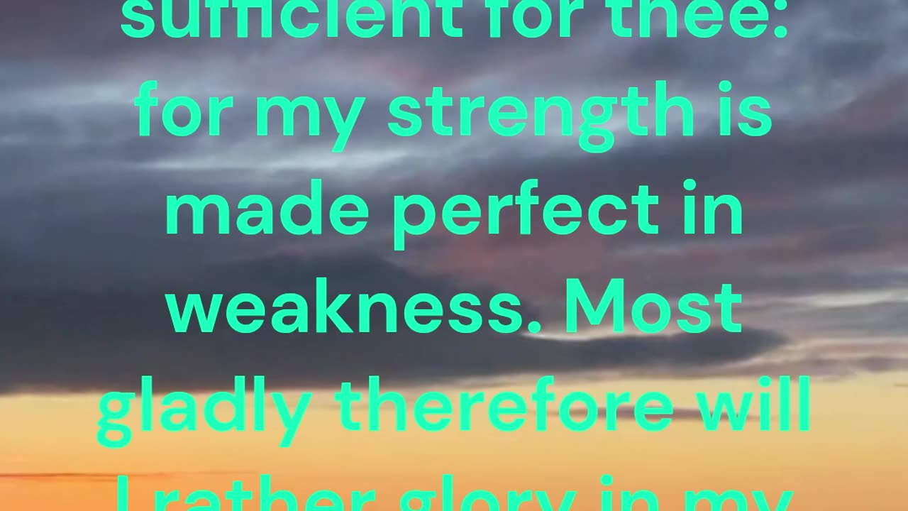 My grace is sufficient for thee: for my strength is made perfect in weakness #shorts #short