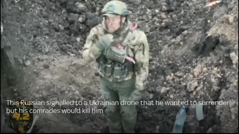 UKRAINE WAR: RUSSIAN SOLDIER SURRENDERS VIA DRONE IN BAKHMUT |