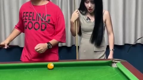 Billiards Funny video | Stunned Girl ohhh