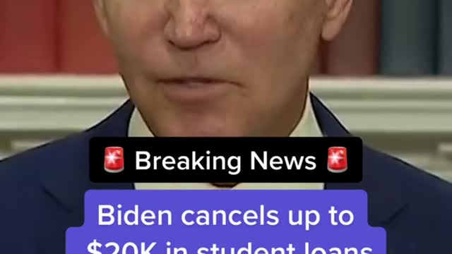 Biden cancels up to$20K in student loans