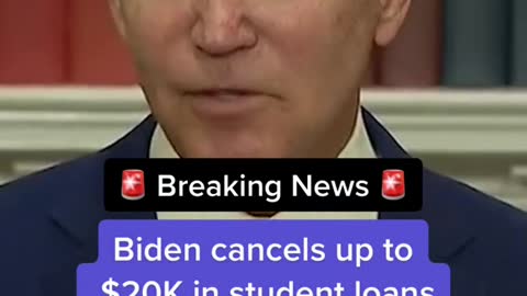 Biden cancels up to$20K in student loans