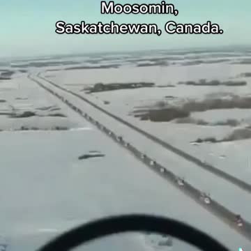AWESOME View Of The Freedom Trucker Convoy From The Air