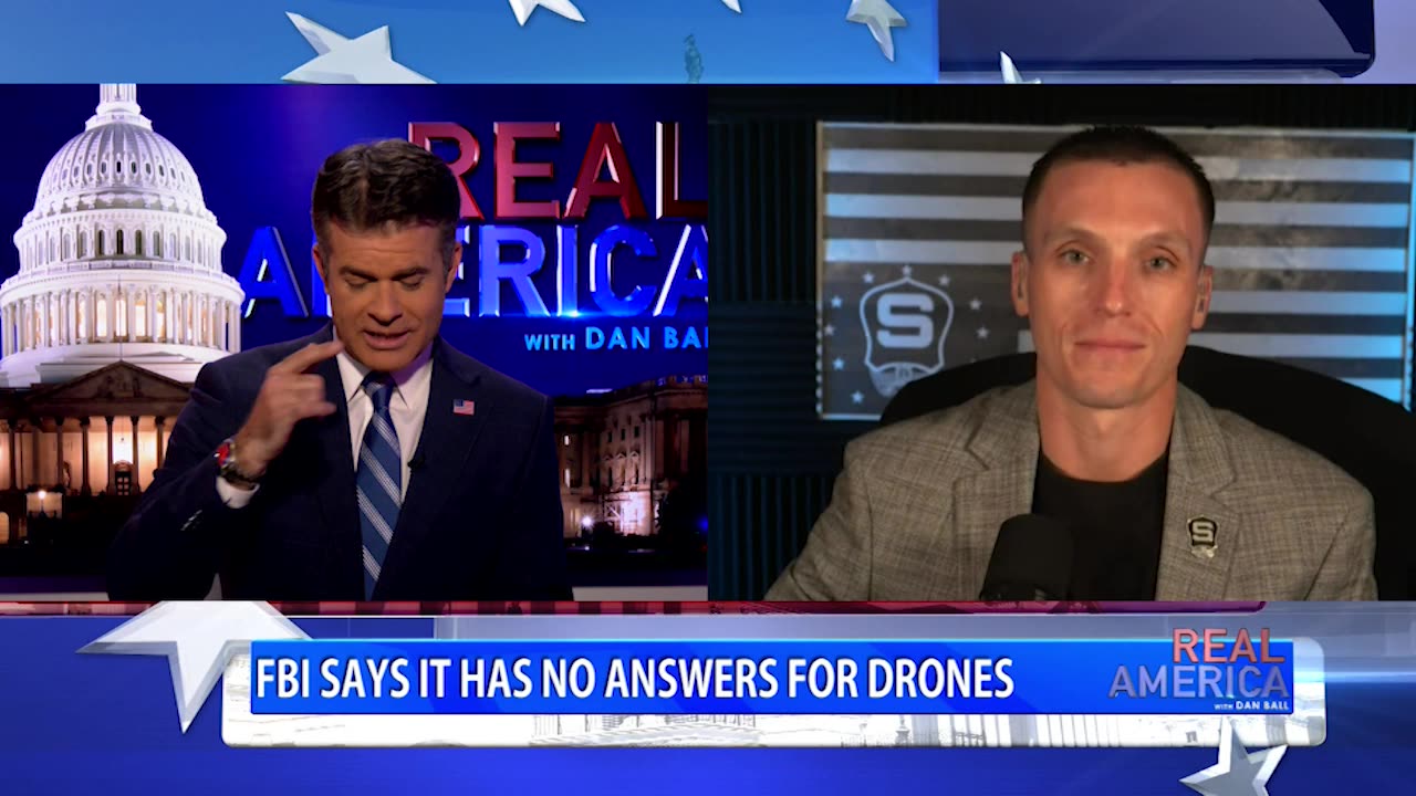 REAL AMERICA -- Dan Ball W/ Steve Friend, FBI Unsure Where Drones Are Coming From, 12/13/24