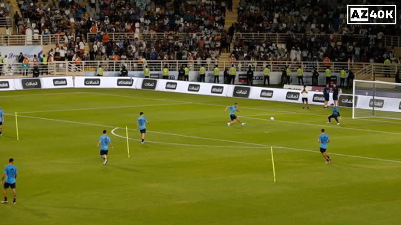 Fans Chanting Messi's Name During Argentina Training in Abu Dhabi