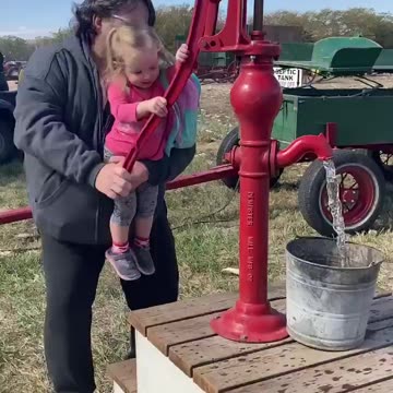 Pumping water old school way