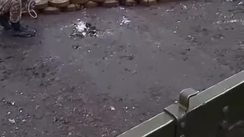 Ukrainians Blow Road With Dozens of Landmines