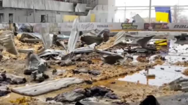 Ice Arena In DPR ( Druzhkovka ) Destroyed