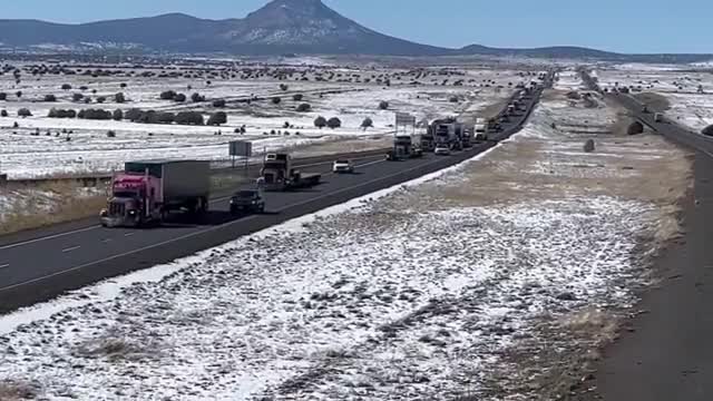 The US convoy for freedom from California to Washington DC