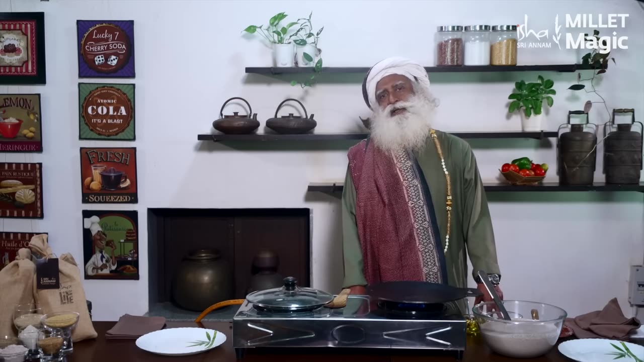 Sadhguru & Radhe Cook A Ragi Dosa Together | Millet Recipe