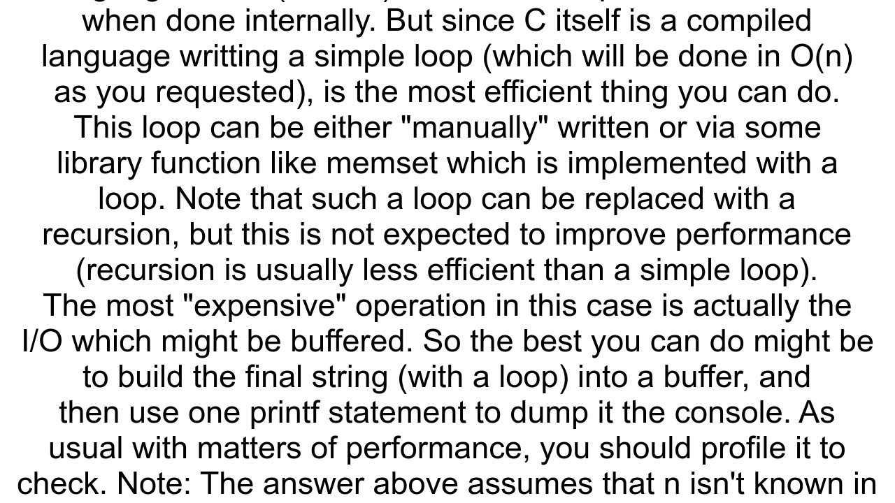Can I print 39139 n times without using a loop in C programming