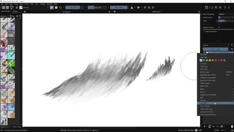 Krita fur brush - using the brush overlay mode