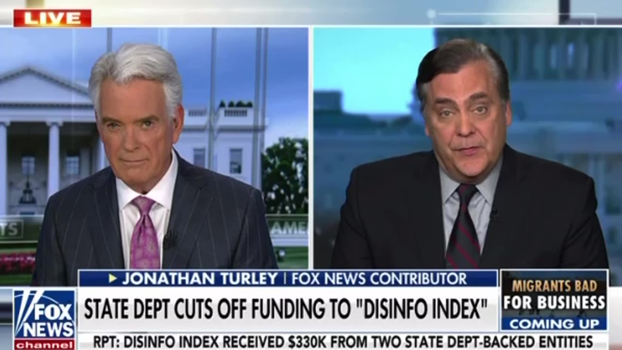 Thanks to Jonathan Turley the state department cuts funding to “disinfo index“