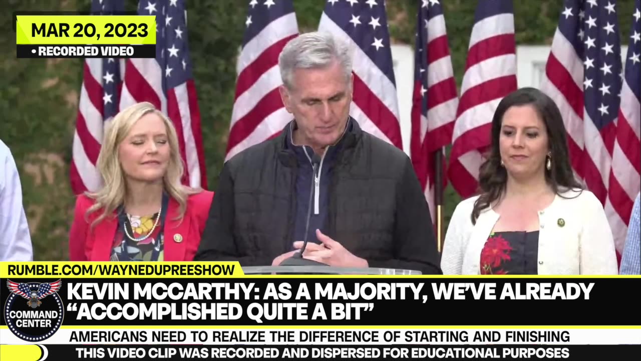 Rep. Kevin McCarthy Gives Update on Republican Legislative Agenda for 2023