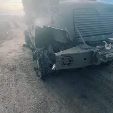 Damaged Ukrainian MRAP