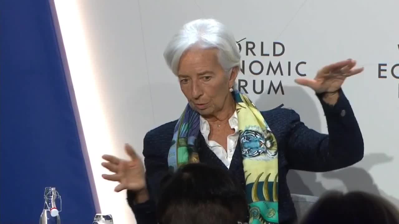 Lagarde Says Inflation 'Way Too High,' ECB Staying Course : WEF23