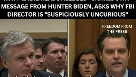 Matt Gaetz asks the Question we ALL want the answer to!