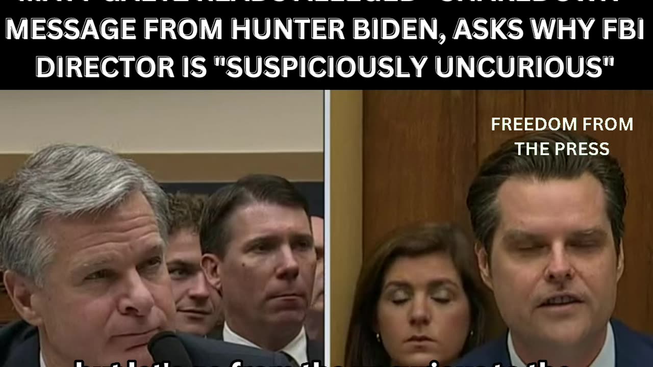 Matt Gaetz asks the Question we ALL want the answer to!