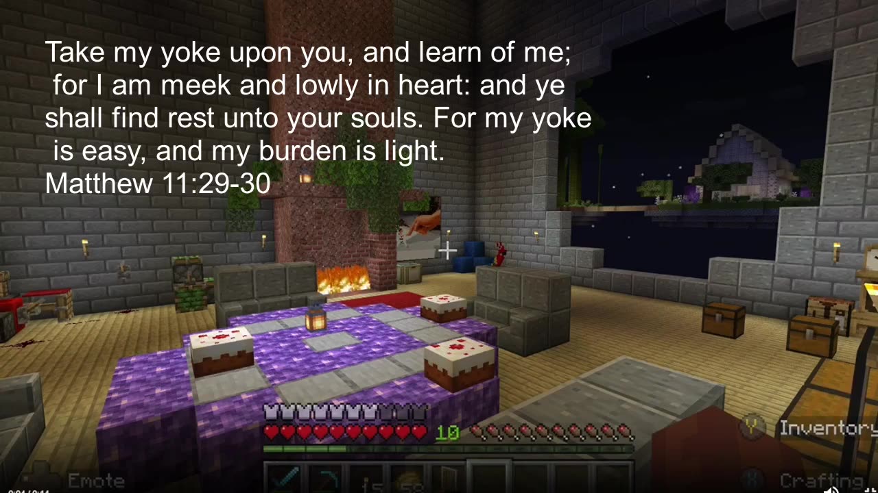 Minecraft Bible Verse of the Day Matthew 11:29-30