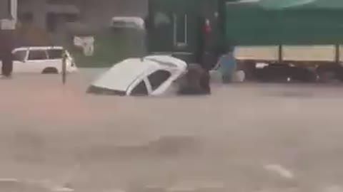 Completely flooded Santa Cruz after heavy rain