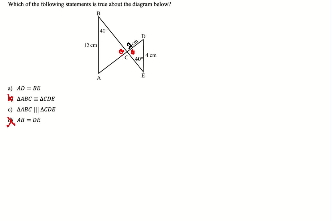 5 minute maths - Similar Triangles example 1