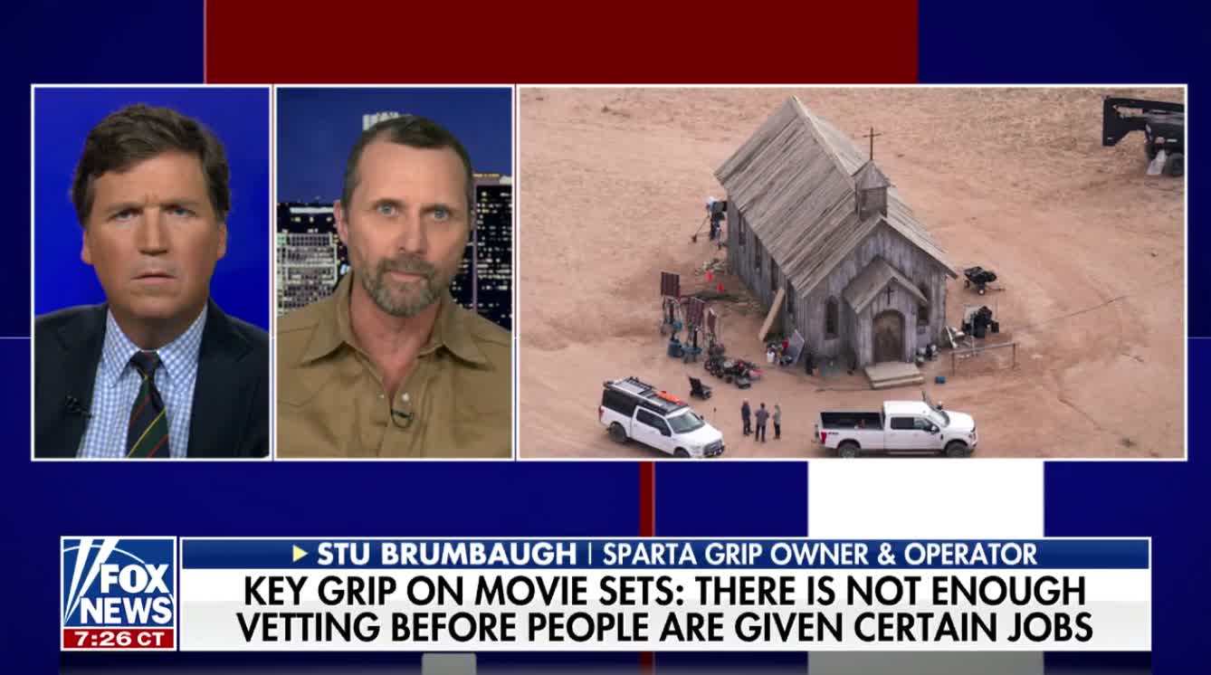 Tucker Carlson speaks with key grip Stu Brumbaugh about Hollywood actors and guns on set.