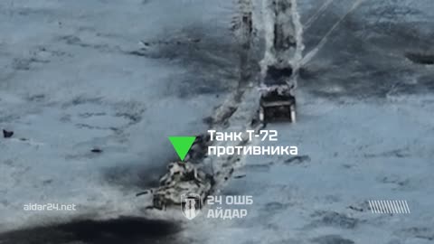 Unsuccessful departure for a Russian tank