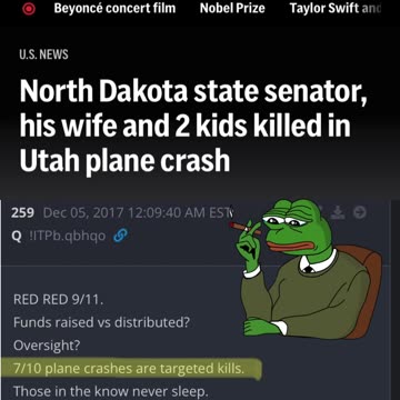 North Dakota Senator Doug Larsen Dies in Plane Crash - Targeted Kill?