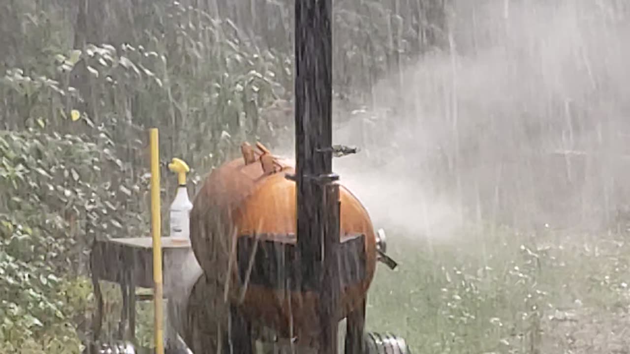 Smoking in the rain
