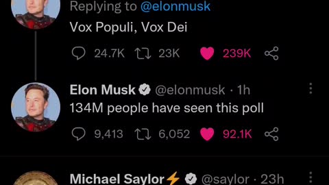 Elon's Poll Is Done Trumps Coming Back