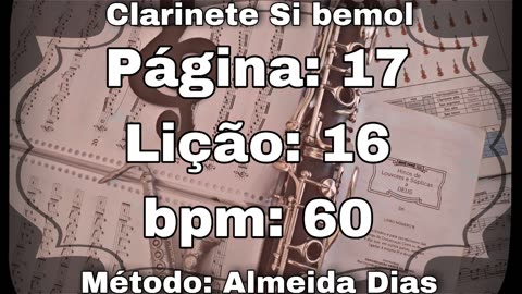 Página: 17 Lição: 16 - Clarinete Si bemol [60 bpm]