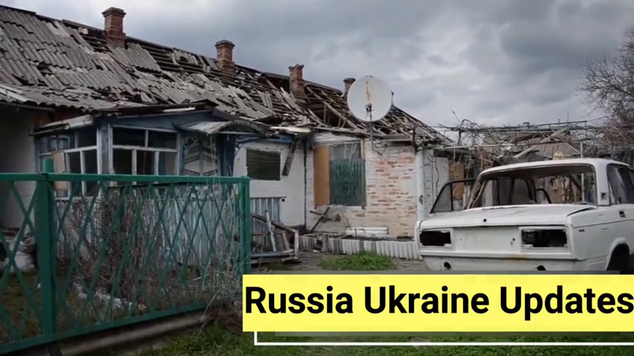 Damage in Tokmak, a Russian-controlled city near the Zaporizhia front, after a bombing