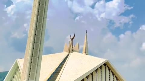 Beautiful view of Faisal masjid in Islamabad Pakistan