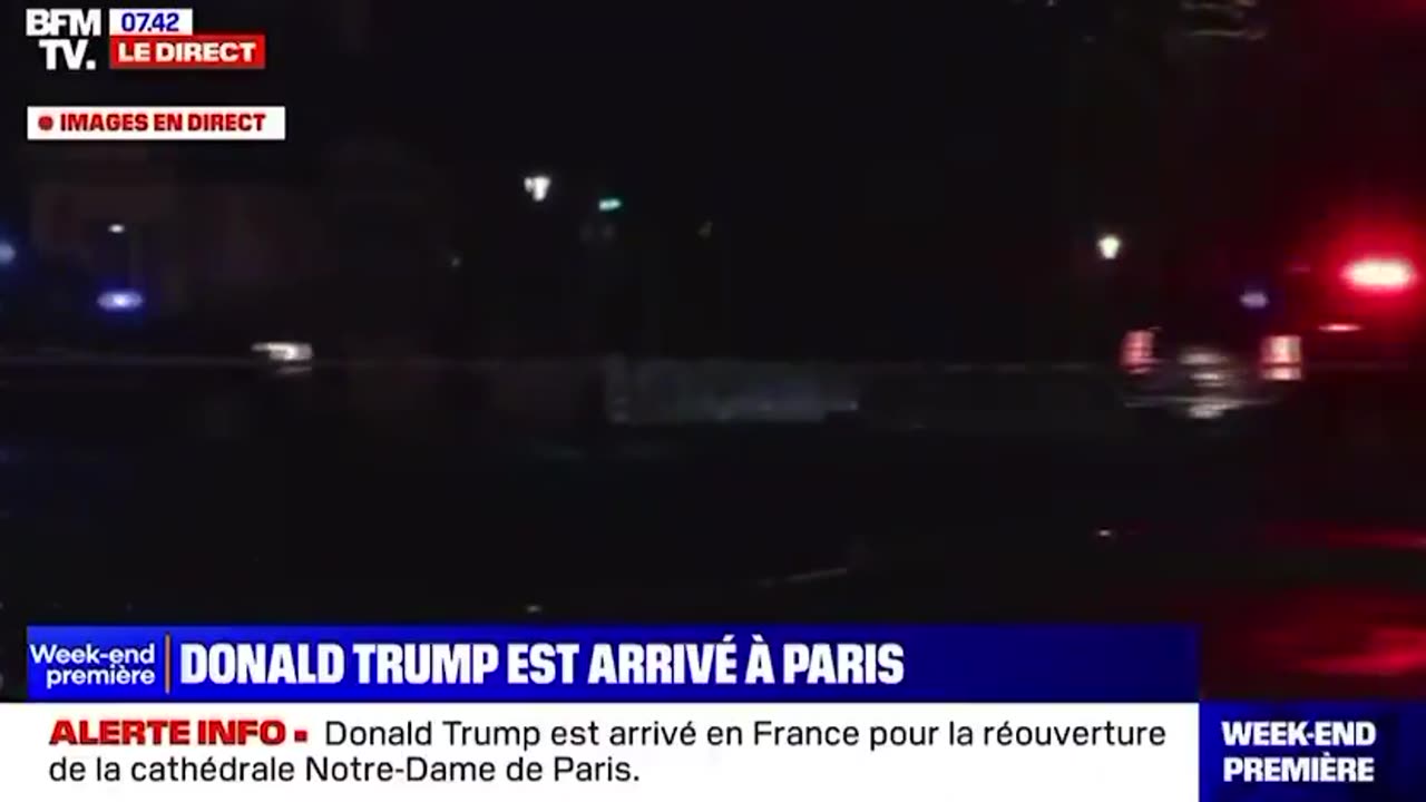 HAPPENING NOW 🚨 Trump arrives in France for the reopening of Notre Dame Cathedra