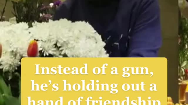 Max Palienko walks to work every moming to open up his basemene flower shop