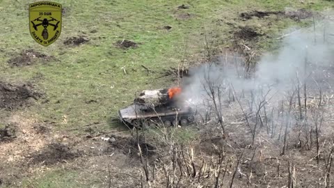 Russian APC is Set Alight