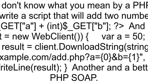 How to call PHP API from C simple example