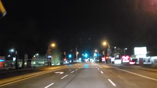 Driving through Niagara Falls Ontario Canada 03 25 2020