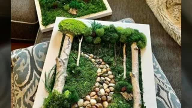 Beautiful moss wall art decoration ideas