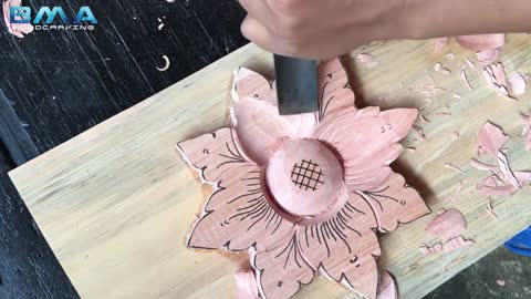 simple flower carving tutorial