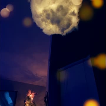 Possessed cloud light caught by Snapchat Filter