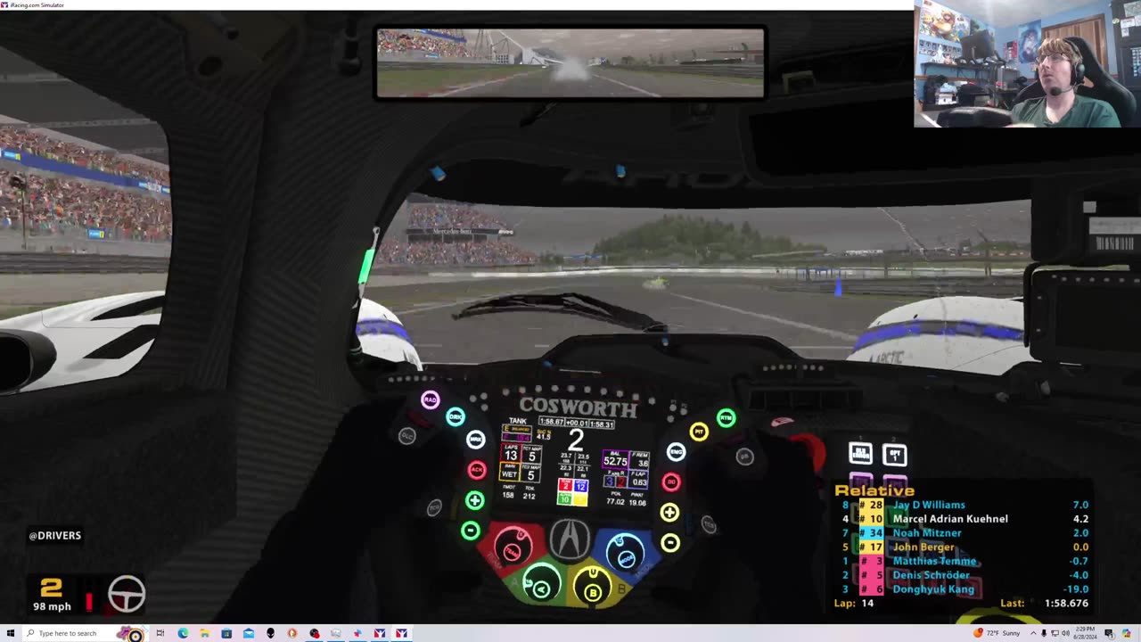 iRacing A Fixed IMSA iRacing Series from Nurburgring 6/28/24. Rainy Nurburgring.