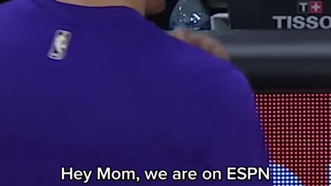 “Hey mom, we’re on ESPN tonight!” — Cameron Payne on the mic 🗣️ #NBA
