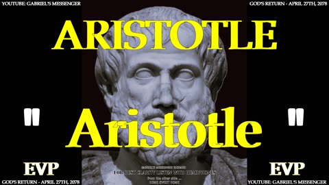 EVP Ancient Greek Philosopher & Teacher Aristotle Stating His Name Afterlife Spirit Communication