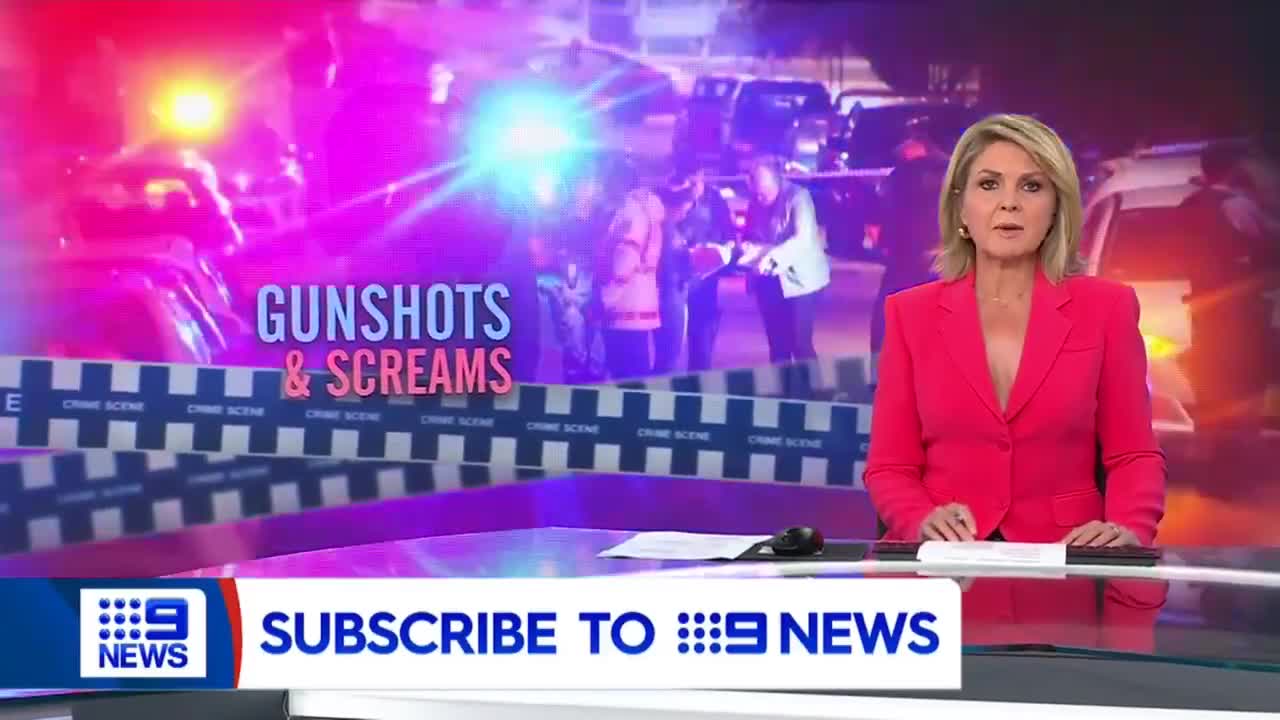 Hunt on for gunman after drive-by shooting _ 9 News Australia