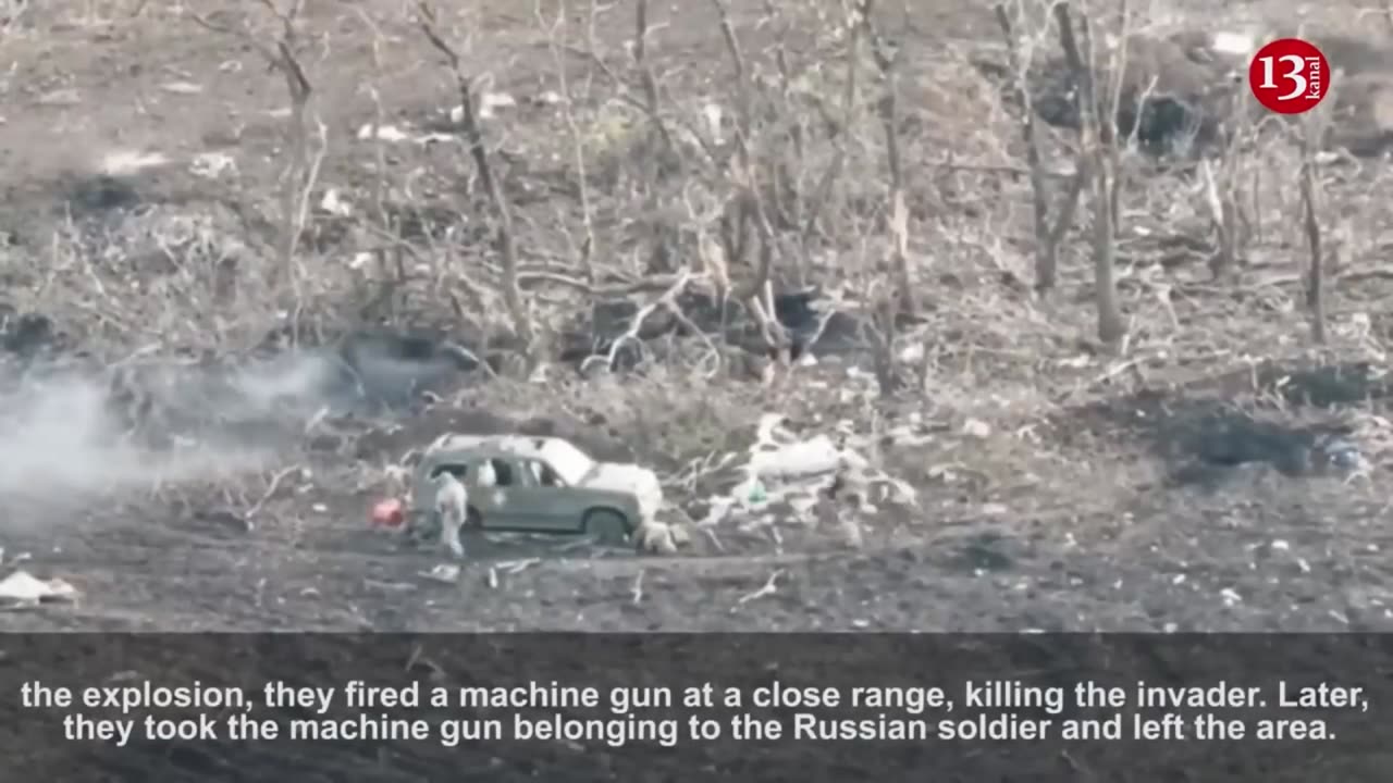 Ukrainian soldiers attack Russians’ trench with grenades and machine guns