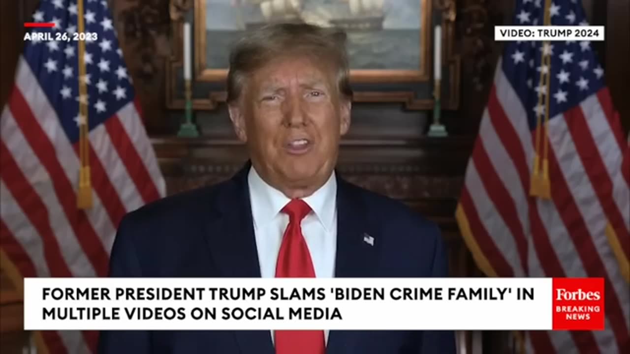 Breaking News Trump Accuses Biden Crime Peddling of influence and corruption in new vids