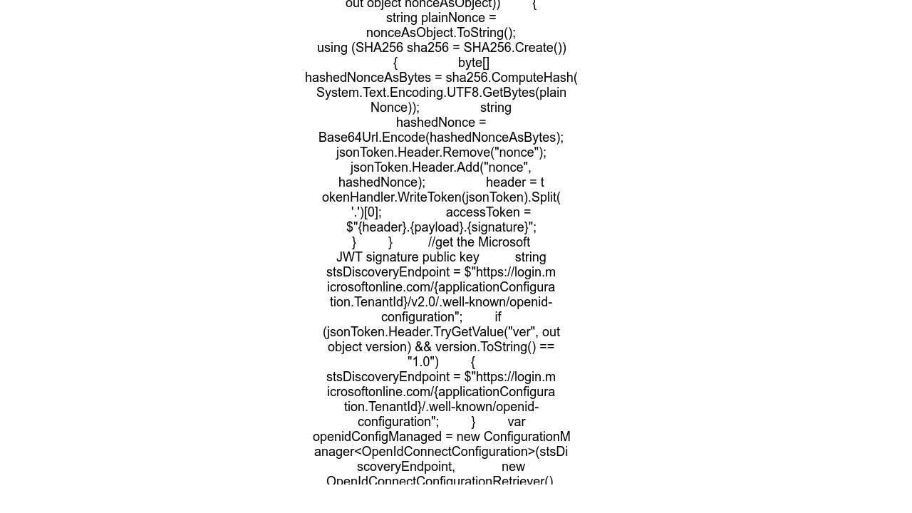 Cannot validate AAD access token IDX10511 Signature validation failed