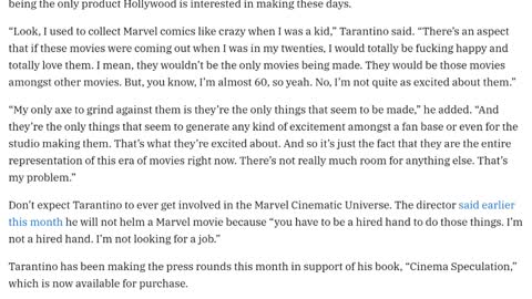 Tarantino is right