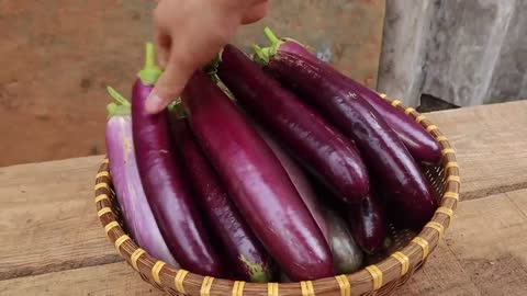 The secret from eggs and bananas to grow eggplants hanging upside down